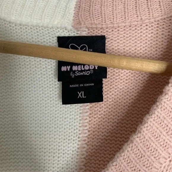My Melody Two-Tone Pink & Cream Knit Cardigan - Picture 2 of 3